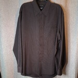 Haggar Dark Brown Dress Shirt